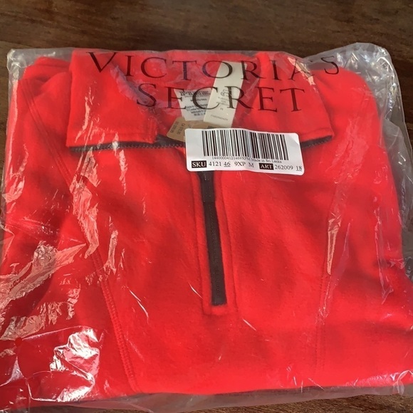 Pink POLAR FLEECE HALF-ZIP size Medium - Picture 6 of 6